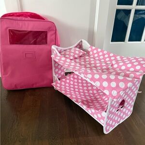 18 Inch Double Doll Travel Case for American Girl w/ Bunk Bed & accessories
